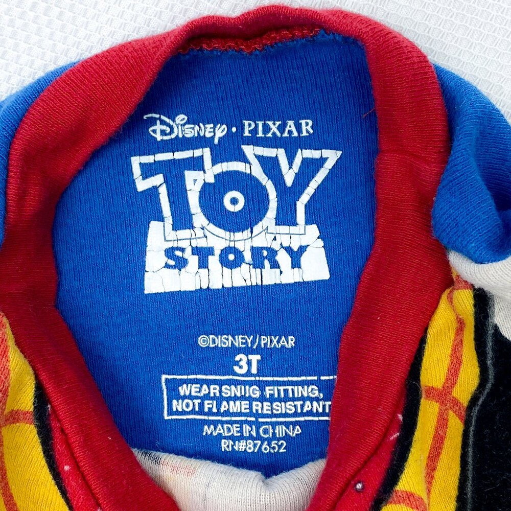 Disney Toy Story " Woody " PJs Boy Girl Two Piece Outfit Sheriff Cowboy Theme 3T - Picture 2 of 6